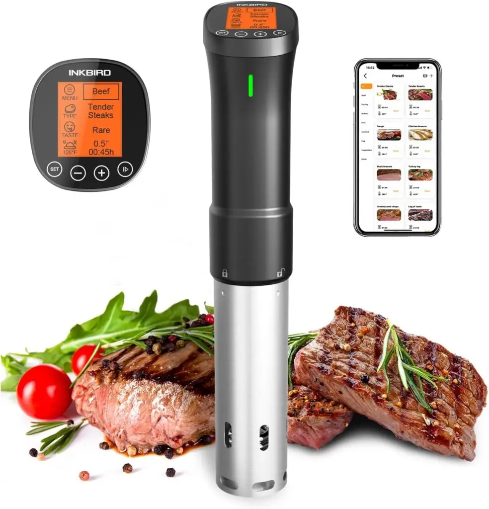 2.4G WIFI Sous Vide Cooker โ Inkbird 1000W Immersion Circulator